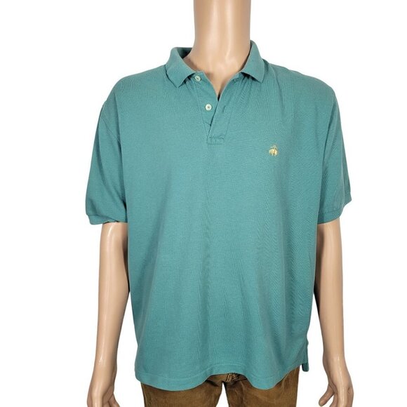 Brooks Brother Men's Gold Fleece 100% Cotton Turquoise Polo in a Size Large - Picture 1 of 10